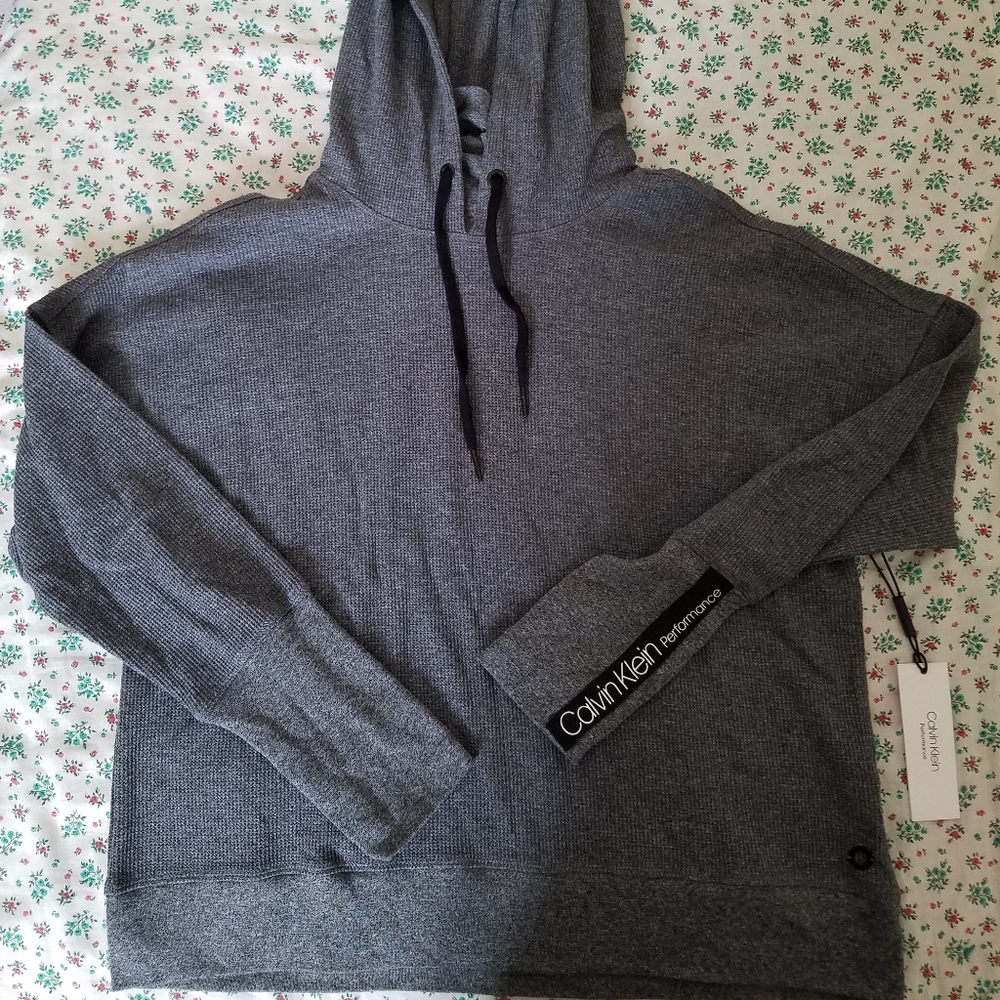 New Calvin Klein Gray Performance Pullover